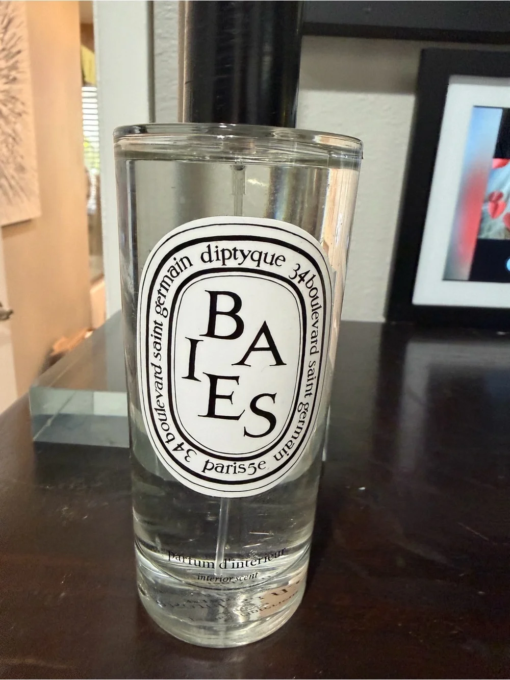 diptyque Baies Clear Bottle with Black and White Label - Picture 2 of 4